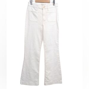 Lauren Conrad women's off white high waisted flare jeans size 6